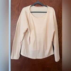 Cream Long Sleeve Women's Top